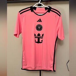 Adidas Pink Soccer Jersey with Black Details